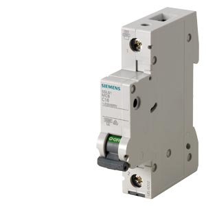 INTERRUPTOR TERMOMAGNÉTICO MONOPOLAR PARA MONTAJE EN RIEL DIN 5SL6 / 5SL6101-7MB