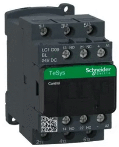 CONTACTOR TESYS 9A 1NA+1NC 3/5.5HP 220/440VAC BOB. BAJO CONSUMO 24VDC