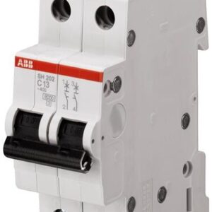 INTERRUPTOR TERMOMAGNETICO RIEL-DIN 2X32A SH202-C32 10/6KA 230/400VAC CURVA C