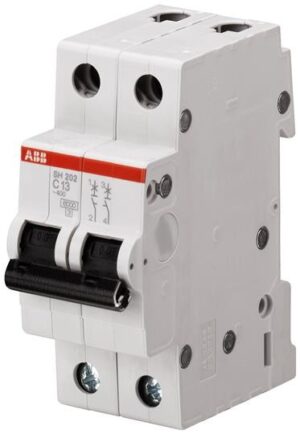 INTERRUPTOR TERMOMAGNETICO RIEL-DIN 2X32A SH202-C32 10/6KA 230/400VAC CURVA C