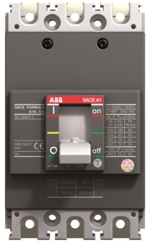 INTERRUPTOR TERMOMAGNETICO FIJO FORMULA A1B 3X16A 230/380/440V 25/18/15KA