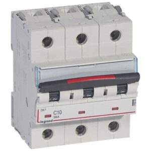 Interruptor Termomagnético Para Riel Din DX3-36KA C10 3X10A