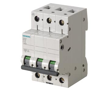 INTERRUPTOR TERMOMAGNÉTICO TRIPOLAR PARA MONTAJE EN RIEL DIN 5SL6 / 5SL6302-7MB