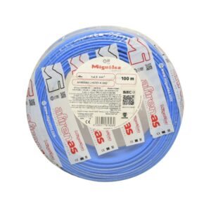 Cable H07Z1-K 1.5mm2, 450/750V libre de halógeno azul, clase 5, x rollo